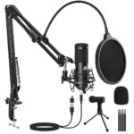 Audio Array AM-C1 USB Condenser Microphone Kit | 192kHz/24bit | 20-20KHz | 16mm Diaphram | BoomArm,Pop Filter, Mic Cover, Shock Mount,Tripod & 2.5M USB Cable | Podcasting,Gaming & Singing