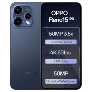 Oppo Reno15 5G (Twilight Blue, 12GB RAM, 512GB Storage) with No Cost EMI/Additional Exchange Offers