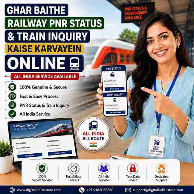 Railway Ticket PNR Status & Train Enquiry Online | Railway Ticket Inquiry Service | Fast, Secure & Reliable | Digital Indian Store